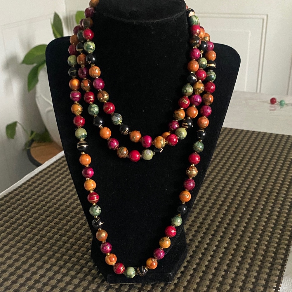 Multicolor Beaded Layered Necklace - Women Jewelry